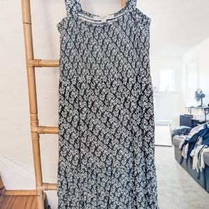 Loft midi skater dress. Green